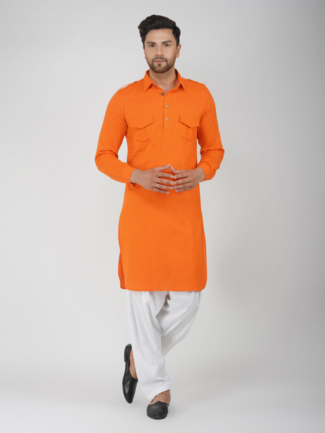 Pathani Bhgwa Kurta Pyjama Set