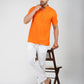 Solid Plain Half Sleeve Bhgwa Short Kurta