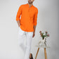 Solid Plain Full Sleeve Bhgwa Short Kurta