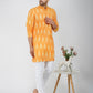 Ikkat Mustard Kurta Pyjama Set