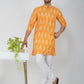 Ikkat Cotton Mustard Kurta