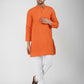 Khadi Bhgwa Kurta Pyjama Set