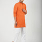 Khadi Bhgwa Kurta Pyjama Set