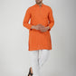 Khadi Bhgwa Kurta Pyjama Set