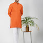 Khadi Cotton Bhgwa Kurta