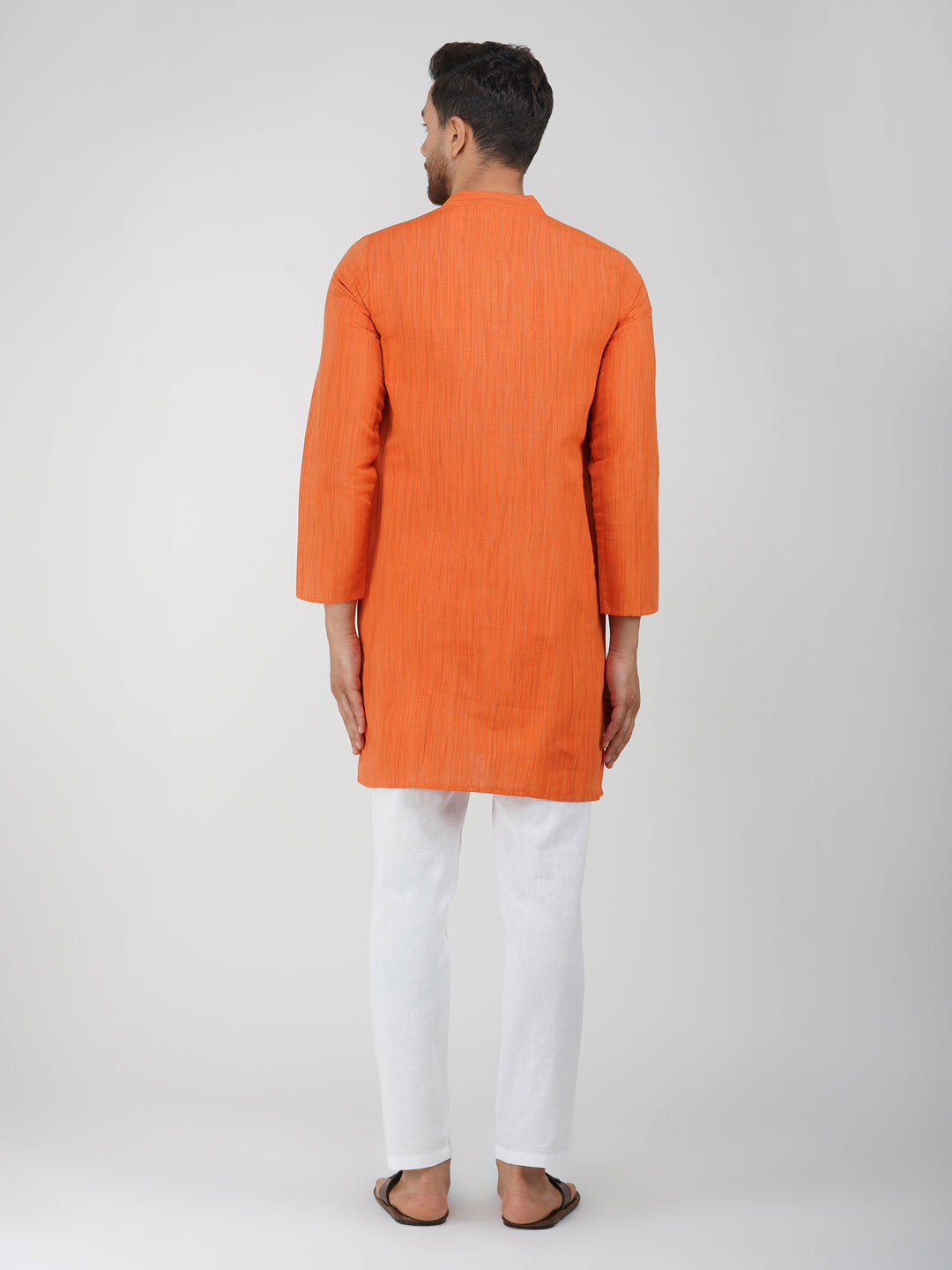 Khadi Cotton Bhgwa Kurta