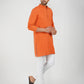 Khadi Bhgwa Kurta Pyjama Set