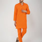 Solid Plain Bhgwa Kurta