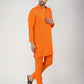 Solid Bhgwa Kurta Pyjama Set