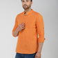 Khadi Cotton Full Sleeve Bhgwa Short Kurta