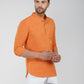 Khadi Cotton Full Sleeve Bhgwa Short Kurta