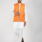 Khadi Linen Bhgwa Nehru Jacket