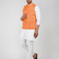 Khadi Bhgwa Nehru Jacket