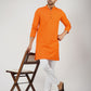 Solid Plain Bhgwa Kurta